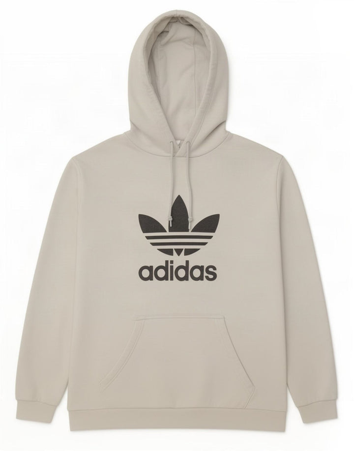Felpa con cappuccio grafica da uomo Adidas Large bianca