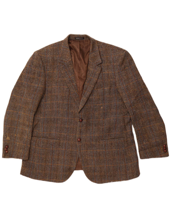 Giacca blazer da uomo in tweed Harris Walker and Hawkes IT 46 3XL Marrone