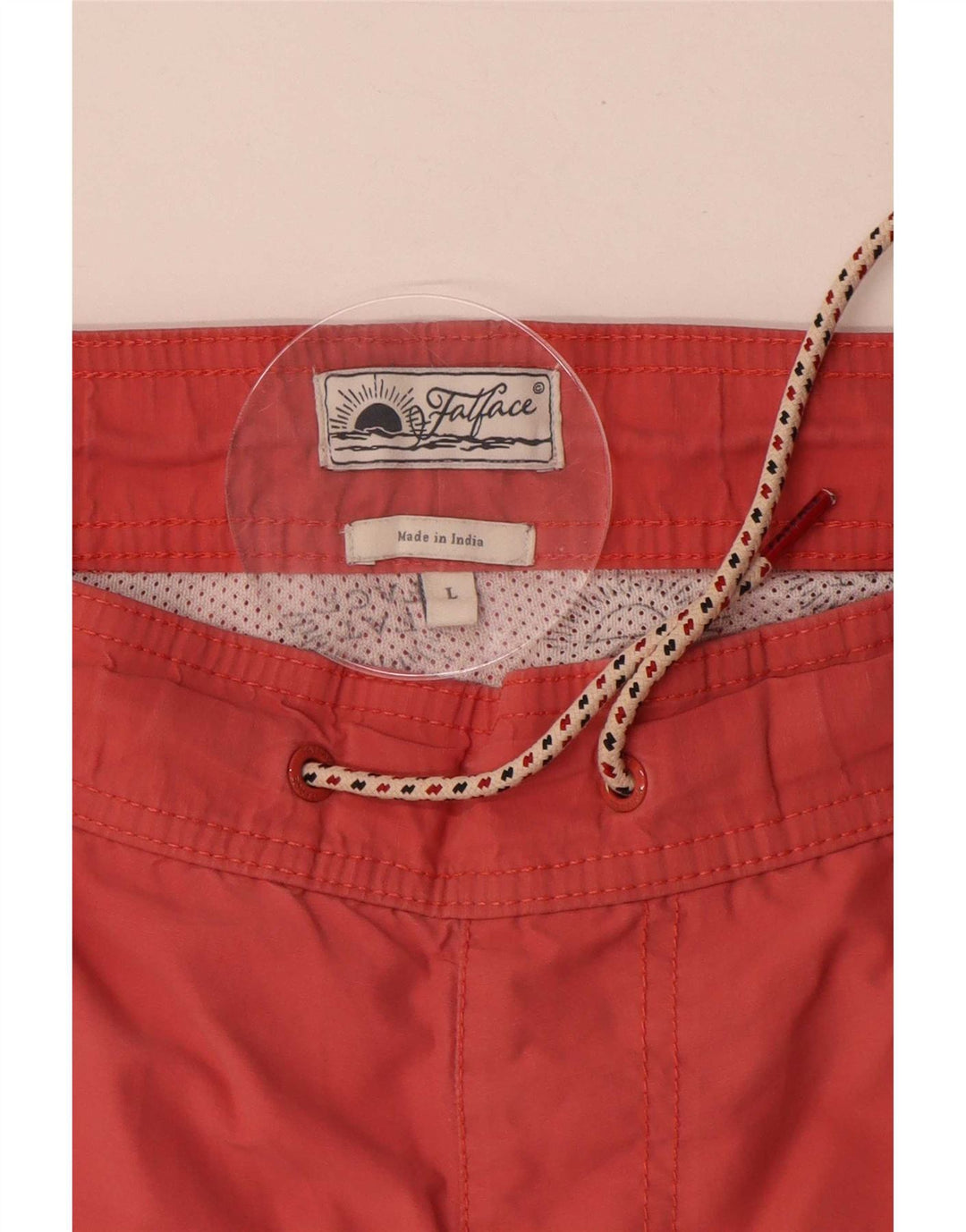 Pantaloncini da bagno da uomo Fat Face grandi in cotone rosso