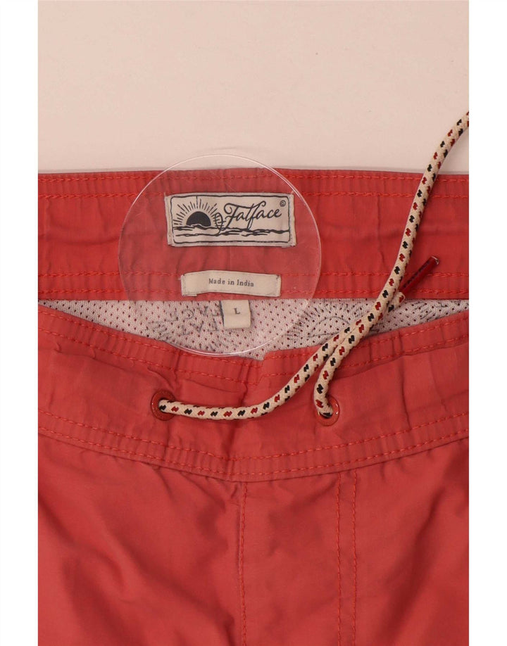 Pantaloncini da bagno da uomo Fat Face grandi in cotone rosso
