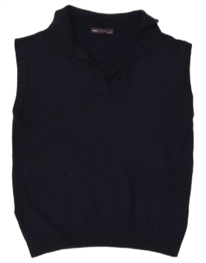 Canotta da donna Marks & Spencer UK 10 piccola in poliestere blu navy