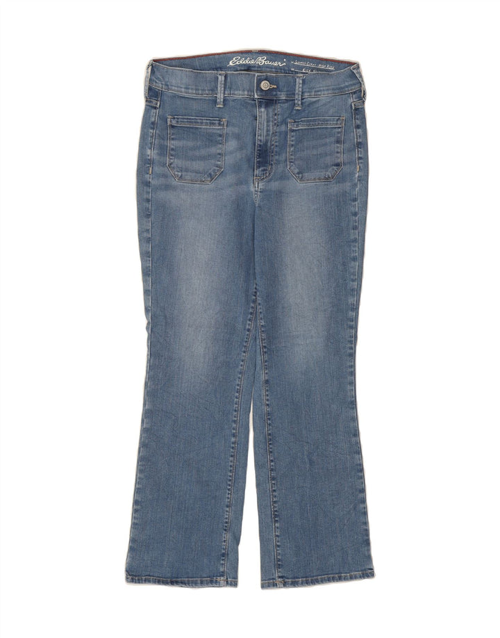 EDDIE BAUER Womens Slightly Curvy Flared Jeans US 10 Large W30 L26 Blue Vintage Eddie Bauer and Second-Hand Eddie Bauer from Messina Hembry 