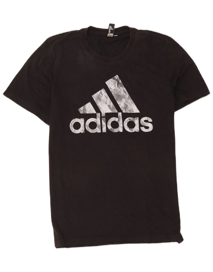 T-shirt grafica da uomo Adidas Top color block nero medio