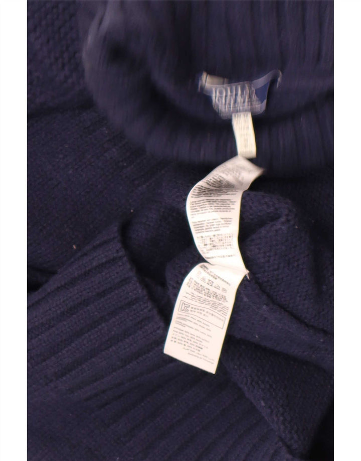 Joules Maglione da donna con collo alto e maglione UK 12 Lana medio blu navy