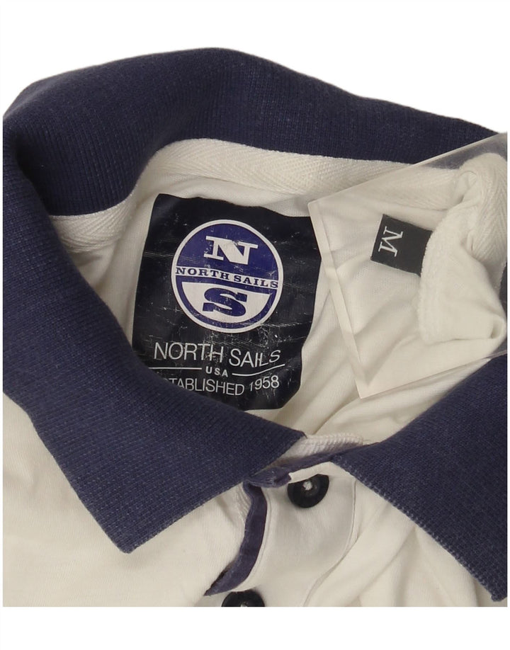 Polo grafica da uomo North Sails bianca media