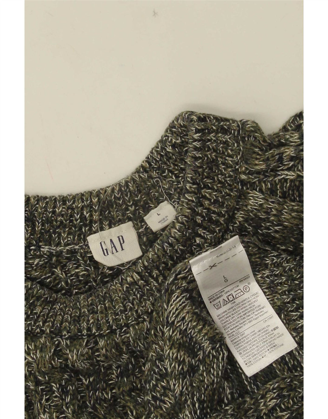 Maglione maglione girocollo oversize da donna Gap UK 16 grande grigio screziato