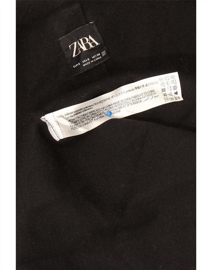 Soprabito aperto da donna Zara UK 10 piccolo poliestere nero