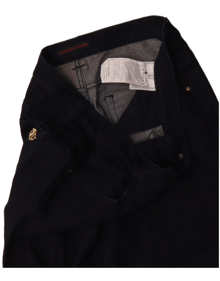 Jeans Dritti Donna Trussardi IT 48 XL W34 L28 Blu Navy Poliestere