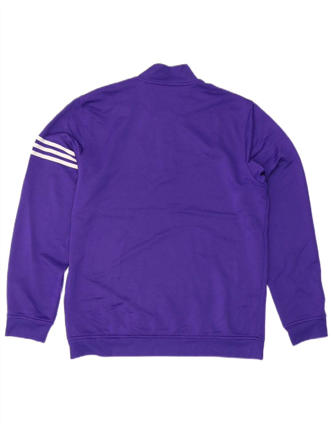Felpa ADIDAS da uomo Climalite con zip e collo, maglione grande, viola, in poliestere