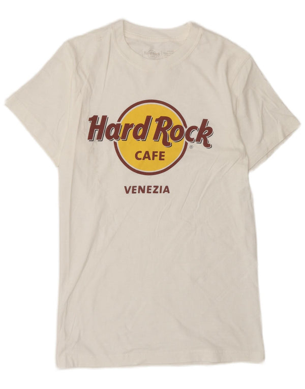 T-shirt grafica da uomo Venezia Hard Rock Cafe XS in cotone bianco