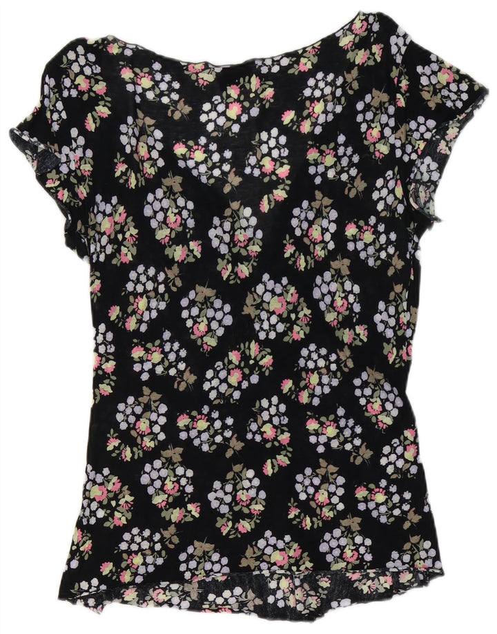 Top camicetta da donna Max & Co. UK 10 piccolo floreale nero