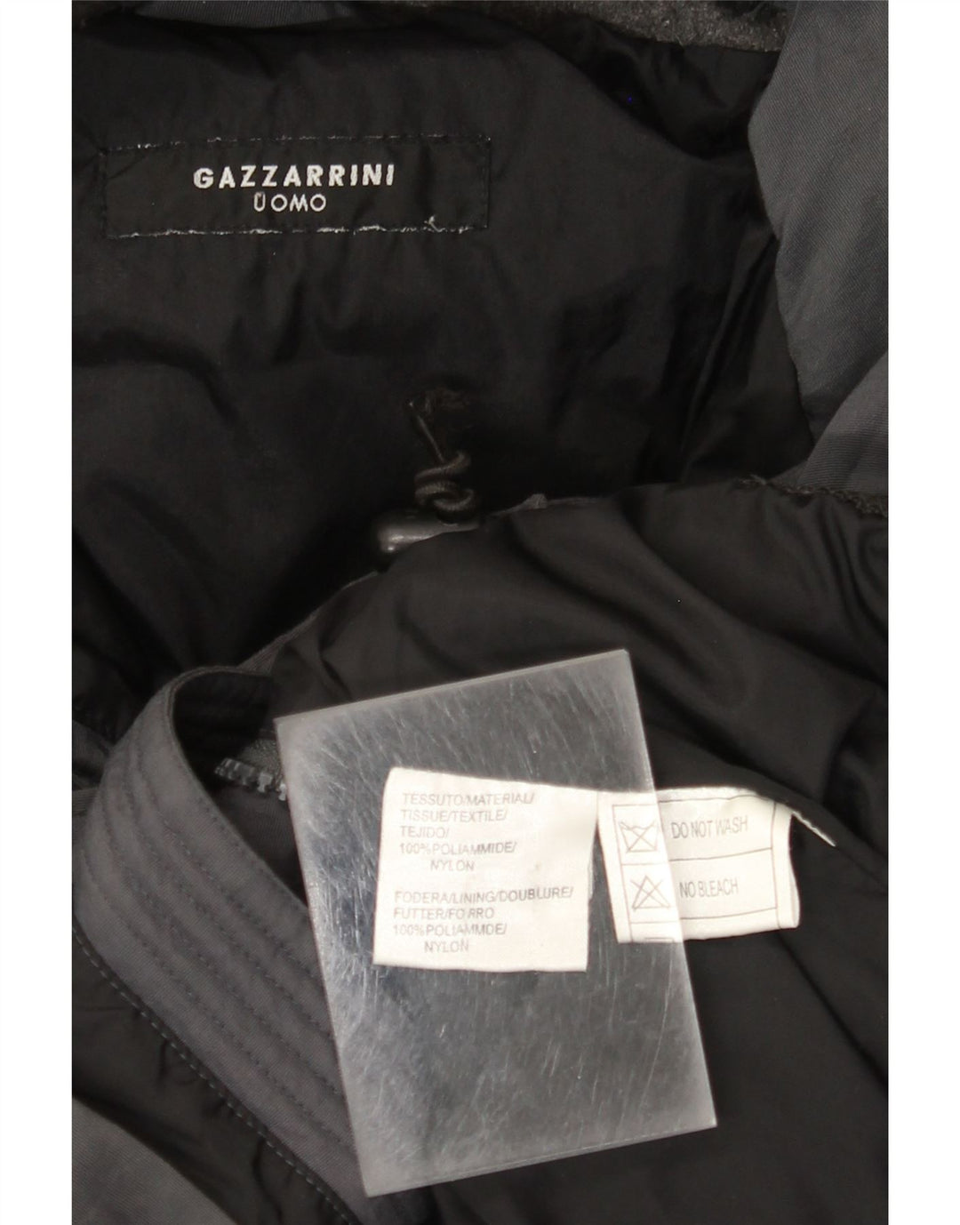 Cappotto imbottito con cappuccio da uomo Gazzarrini UK 42 XL nero poliammide