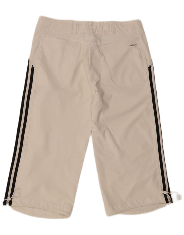 Adidas Womens Clima 365 Capri Trousers UK 12 Medium W30 L20 White Polyester