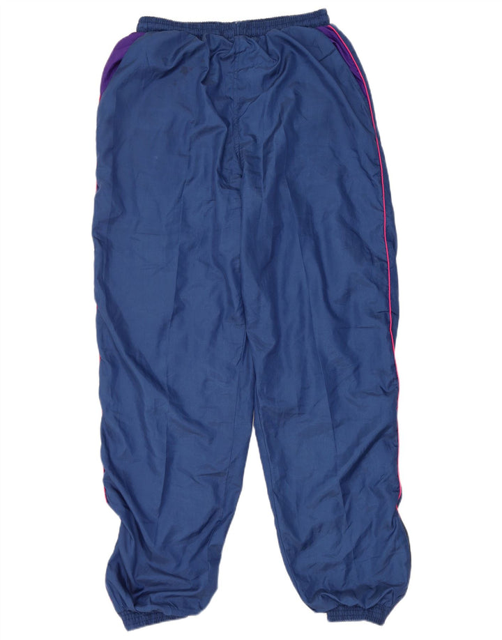 Pantaloni da tuta da uomo vintage da jogging grandi poliestere blu navy