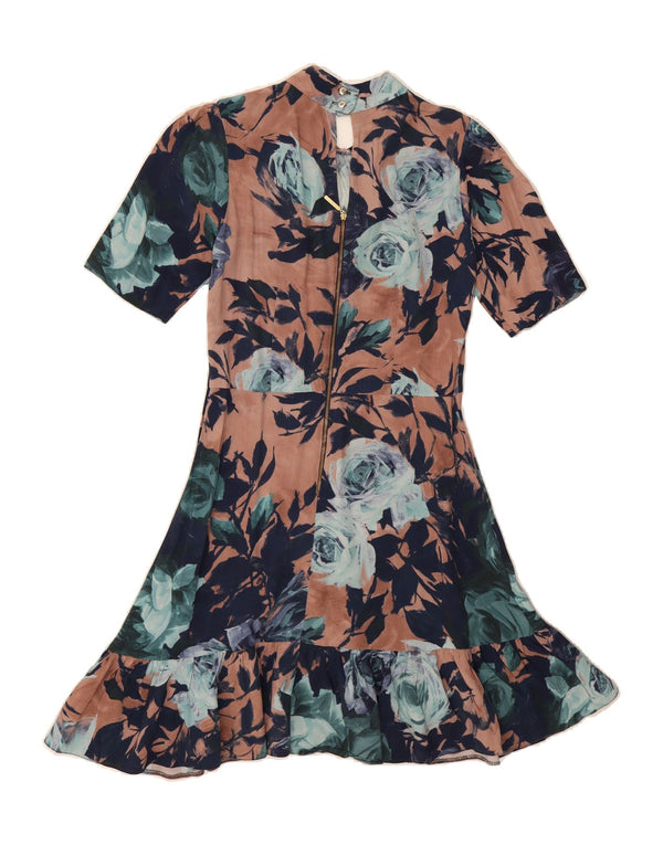 CLOSET Womens A-Line Dress UK 12 Medium  Multicoloured Floral Viscose