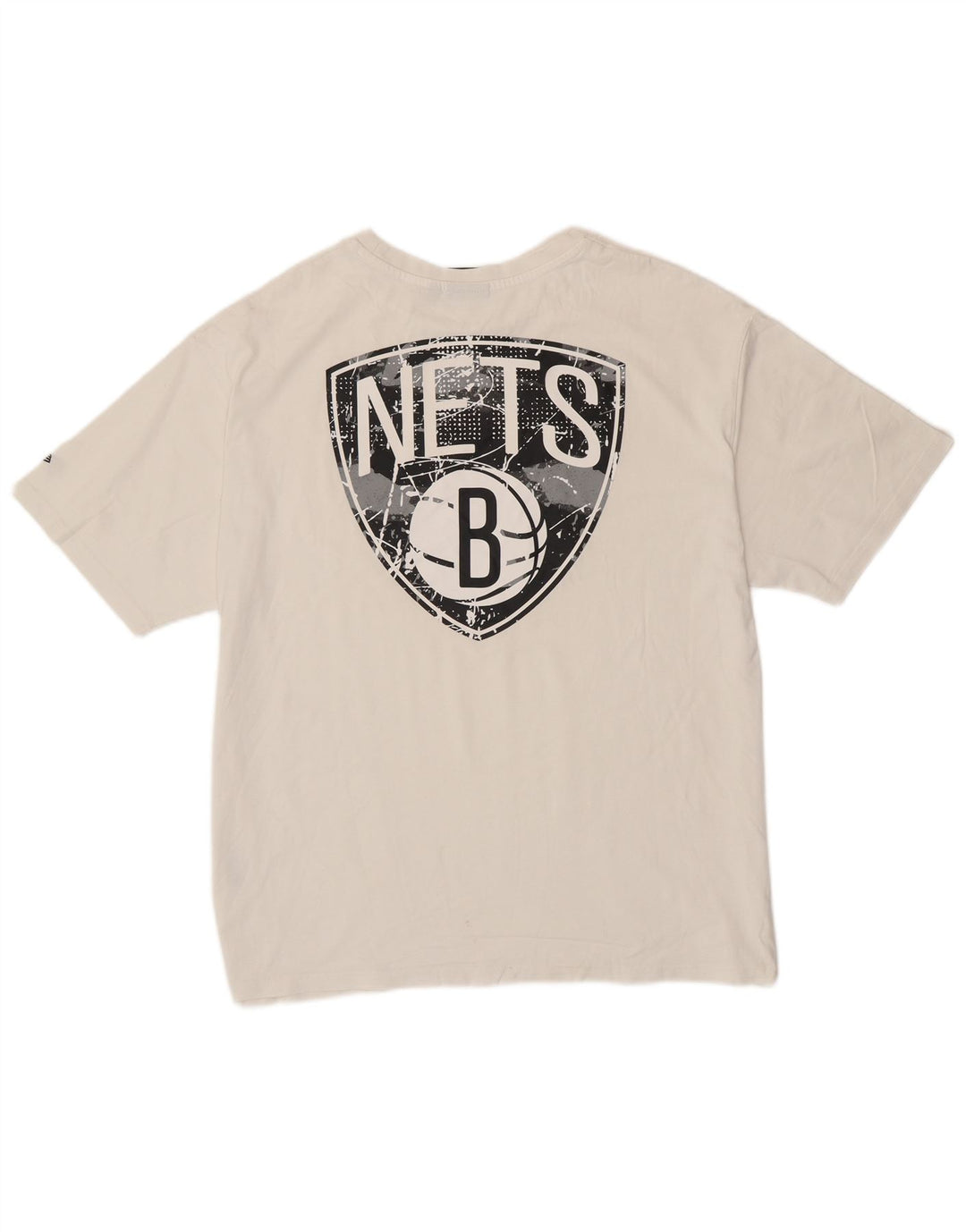 Maglietta grafica da uomo New Era Brooklyn Nets, grande, bianca