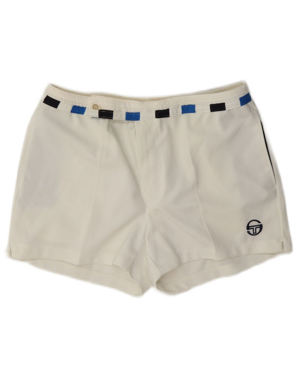 Pantaloncini chino da donna Sergio Tacchini IT 52 2XL W36 Colorblock bianco