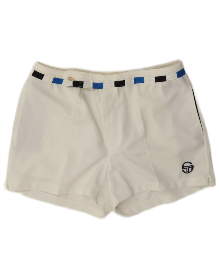 Pantaloncini chino da donna Sergio Tacchini IT 52 2XL W36 Colorblock bianco