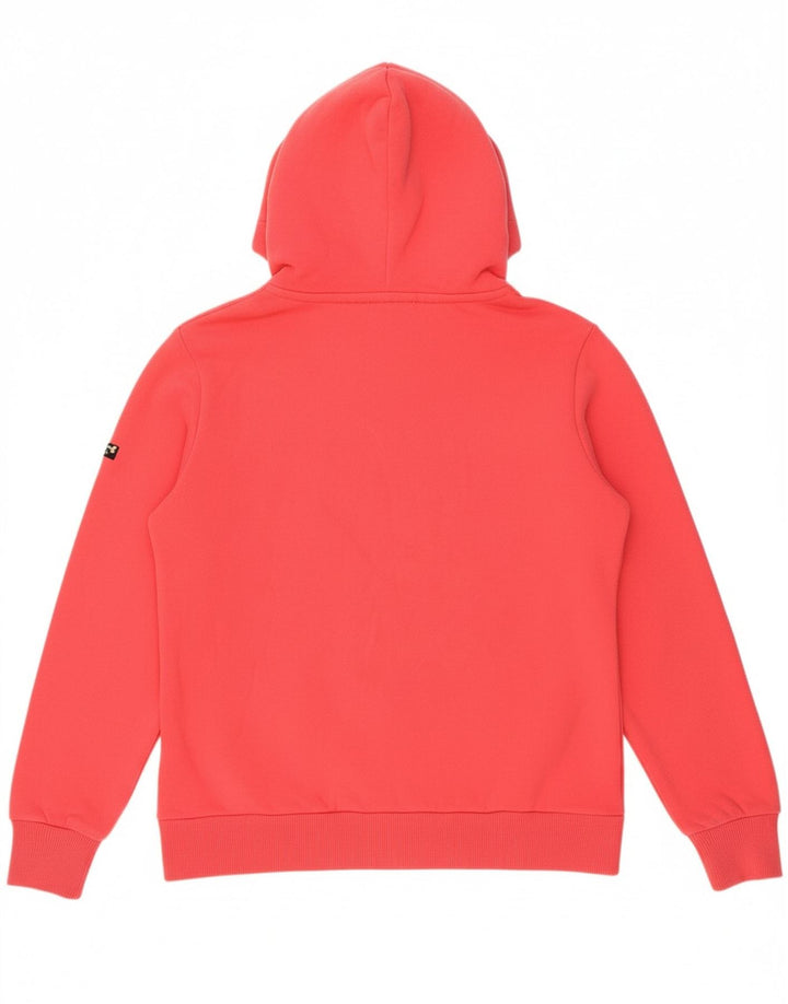 SUPERDRY Womens Oversized Graphic Hoodie Jumper UK 12 Medium  Red Cotton