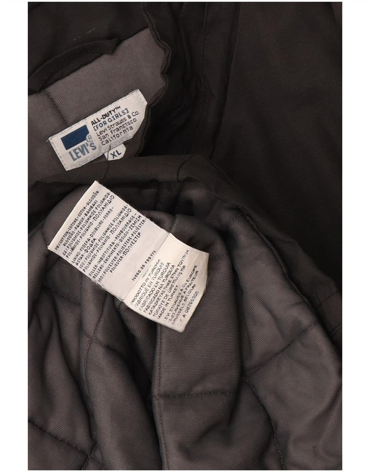 Cappotto giacca a vento da donna Levi's UK 18 XL cotone grigio