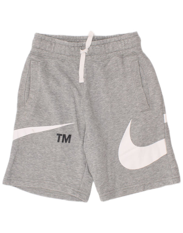 Pantaloncini sportivi Nike da bambino con grafica 8-9 anni, piccoli, in cotone grigio screziato