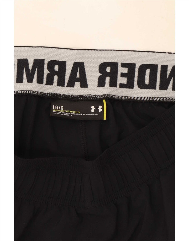 Pantaloncini sportivi grafici da uomo Under Armour grandi neri
