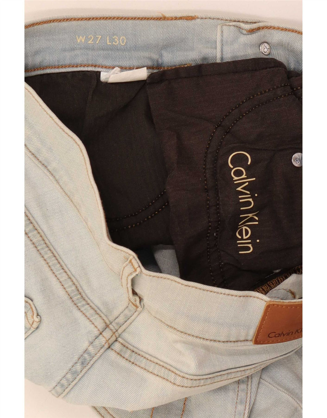 Jeans slim da donna Calvin Klein W27 L26 Blu