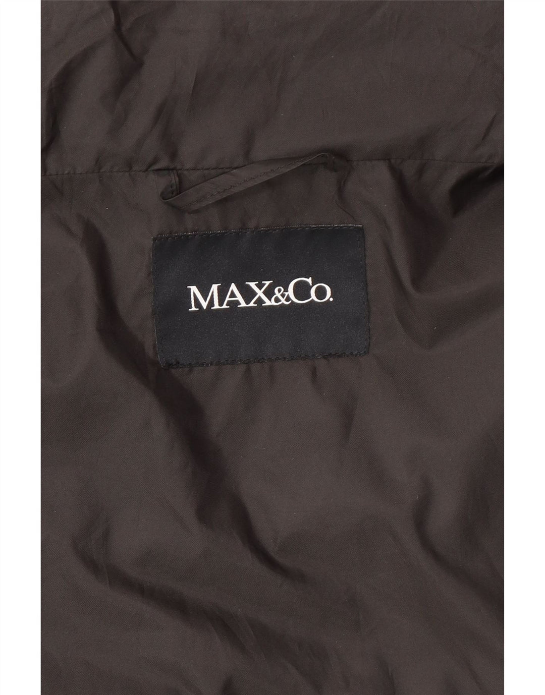 Max & Co. Giacca imbottita a maniche corte da donna UK 12 Medium Nero Poliestere
