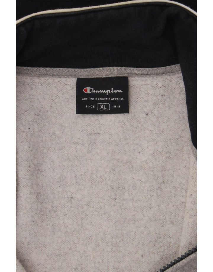 CHAMPION Mens Tracksuit Top Jacket XL Grey Colourblock Cotton Vintage Champion and Second-Hand Champion from Messina Hembry 