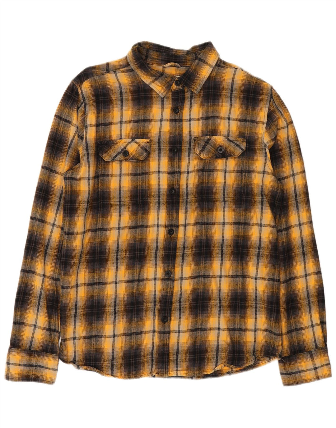 Camicia da uomo in flanella di Mountain Warehouse, cotone a quadri gialli grandi