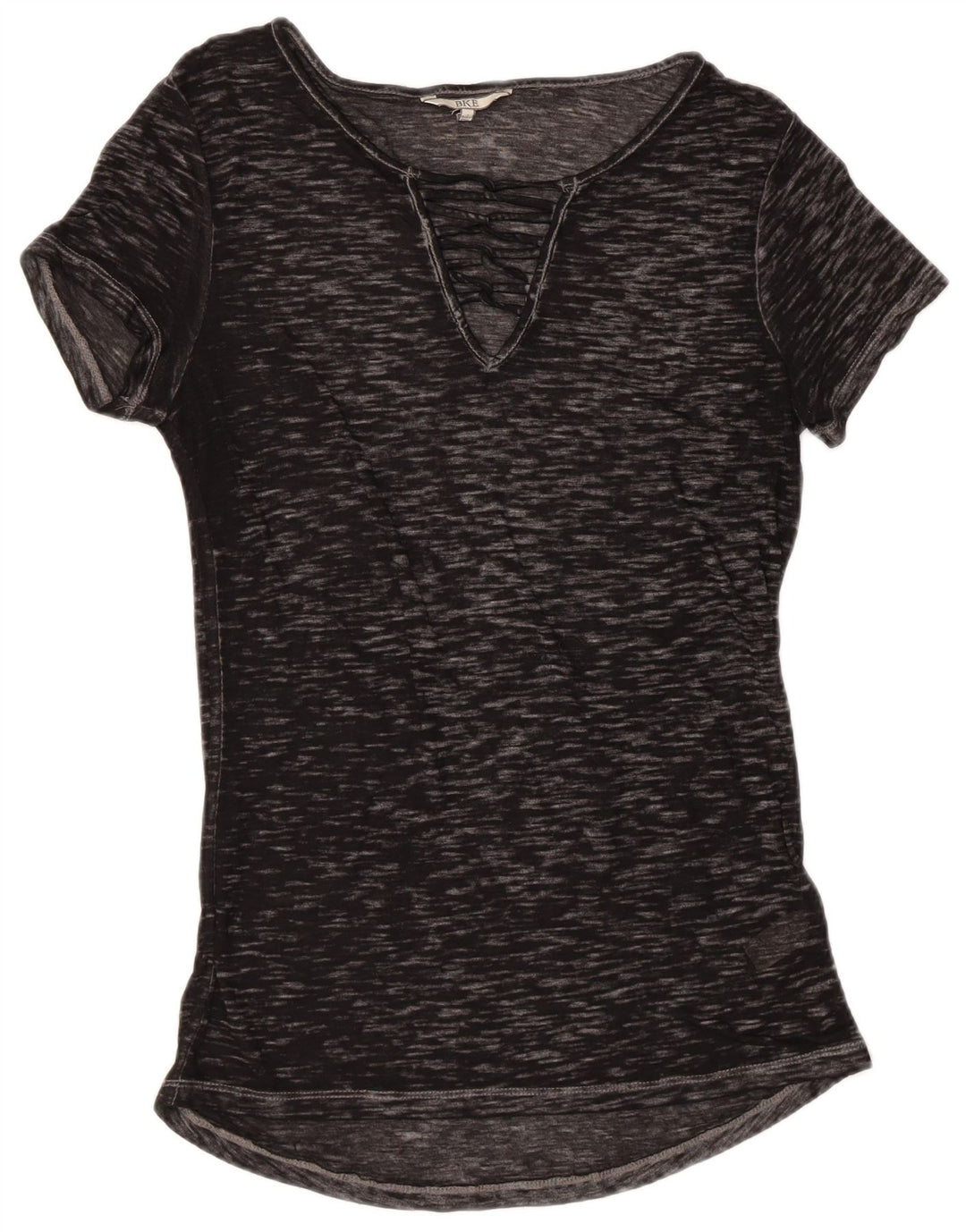 T-shirt trasparente da donna BKE Top UK 10 piccolo cotone chiazzato nero