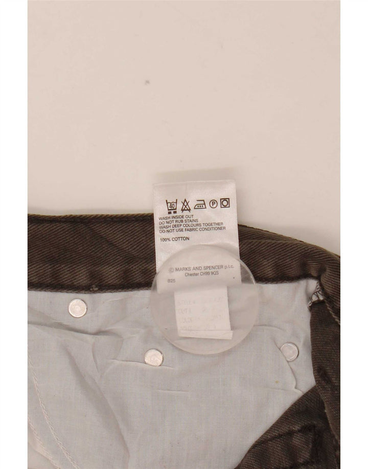 Jeans dritti da uomo Marks & Spencer Blue Harbour W42 L29 cotone marrone