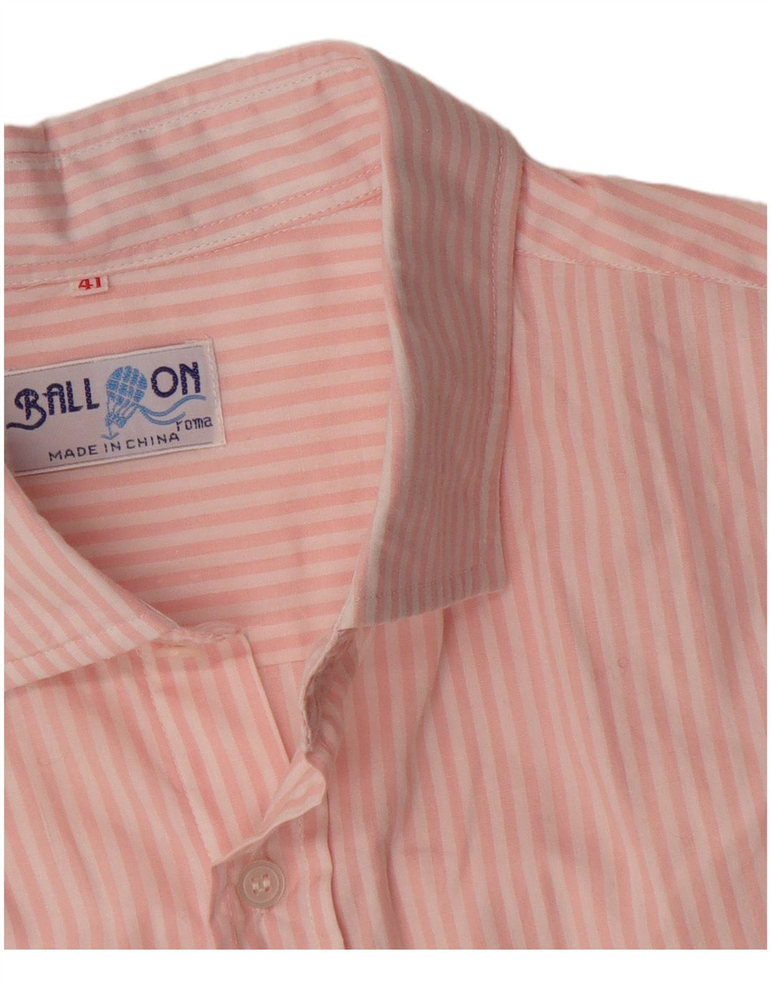 Camicia da uomo Balloon Taglia 41 Cotone a righe rosa medio