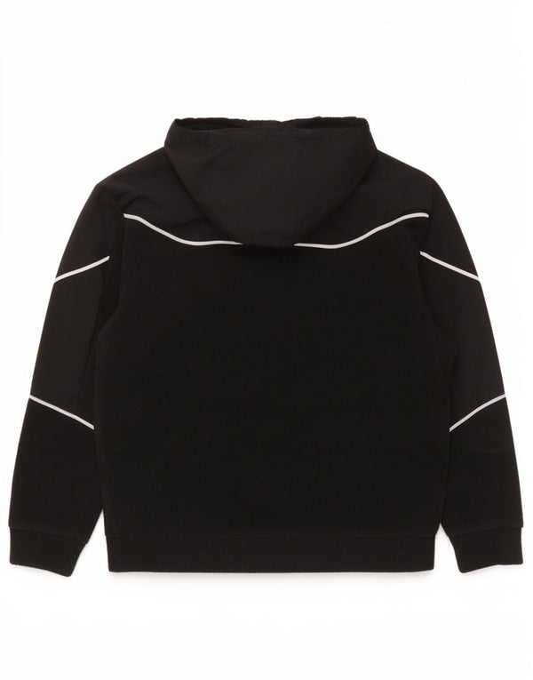 Adidas Mens Hoodie Jumper Medium Black Striped Polyester Sports