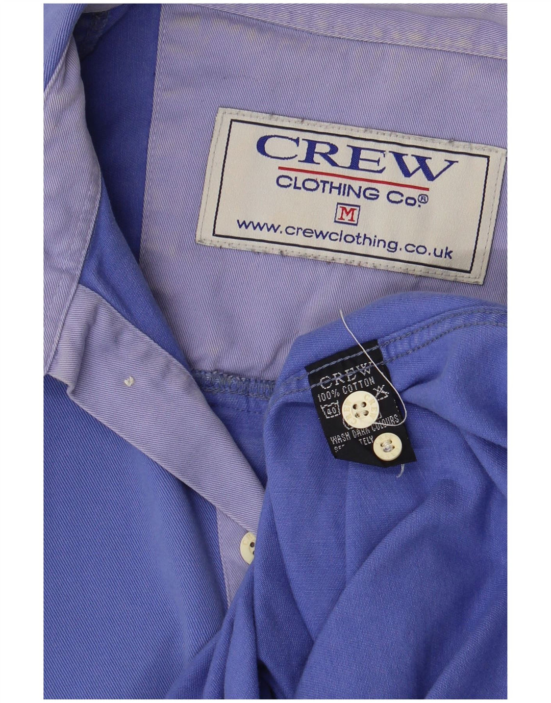Crew Clothing Camicia pullover da uomo in cotone blu medio