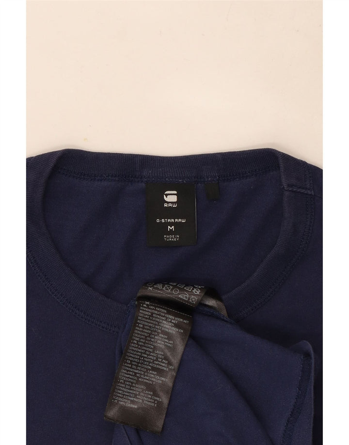 T-shirt grafica da uomo G-Star Top in cotone blu navy medio