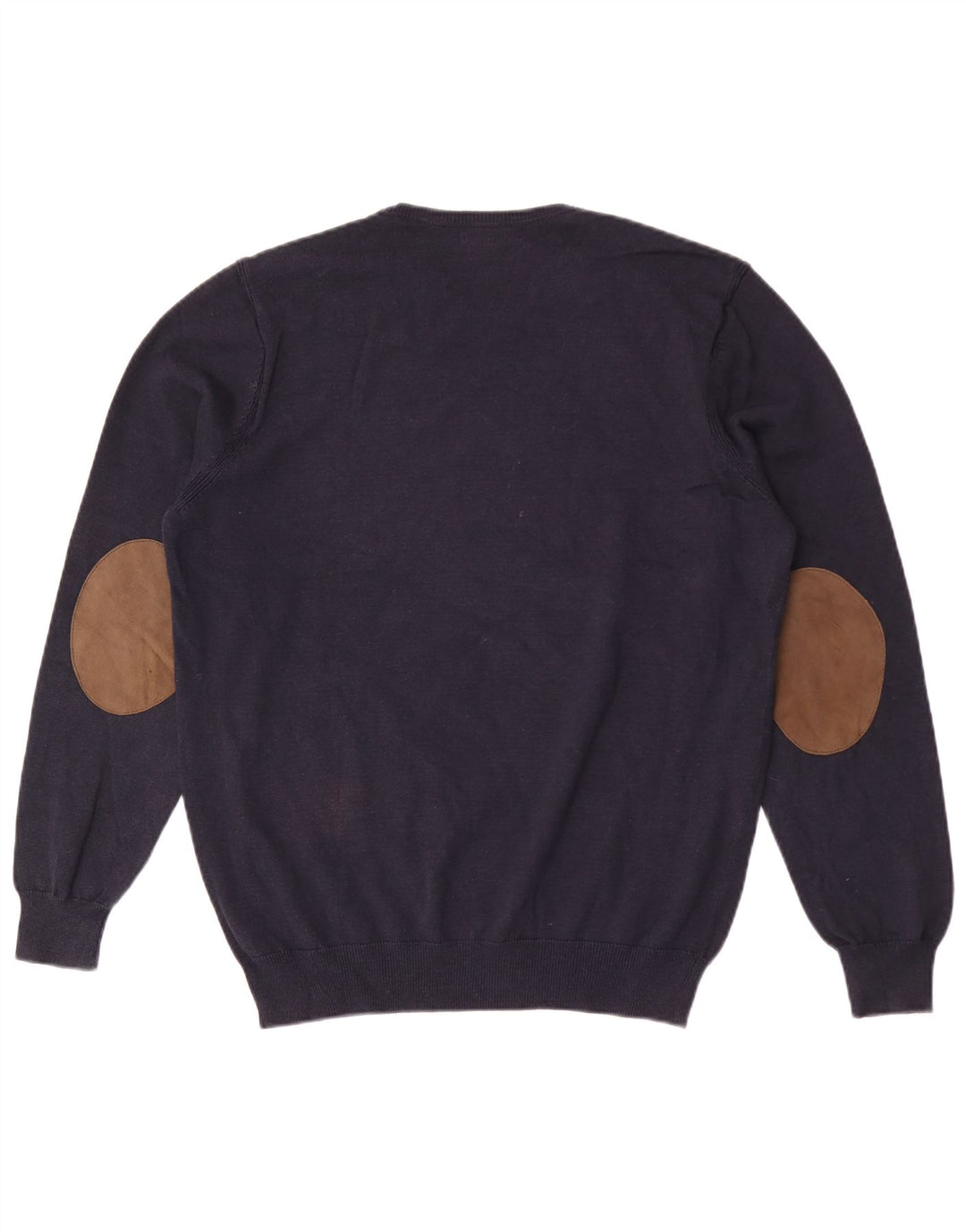 Maglione maglione girocollo da uomo Massimo Dutti XL in cotone blu navy