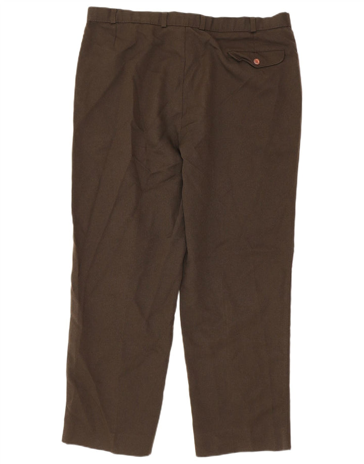 Pantaloni casual affusolati da uomo Marks & Spencer W38 L31 poliestere marrone