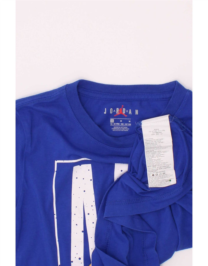 T-shirt grafica Jordan da bambino, 10-11 anni, in cotone blu medio