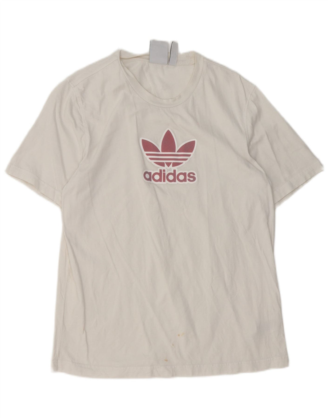 T-shirt grafica da uomo Adidas Top in cotone bianco medio