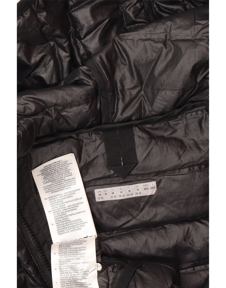 Giacca imbottita con cappuccio da donna Adidas UK 12/14 Medium Nero Poliestere Sport