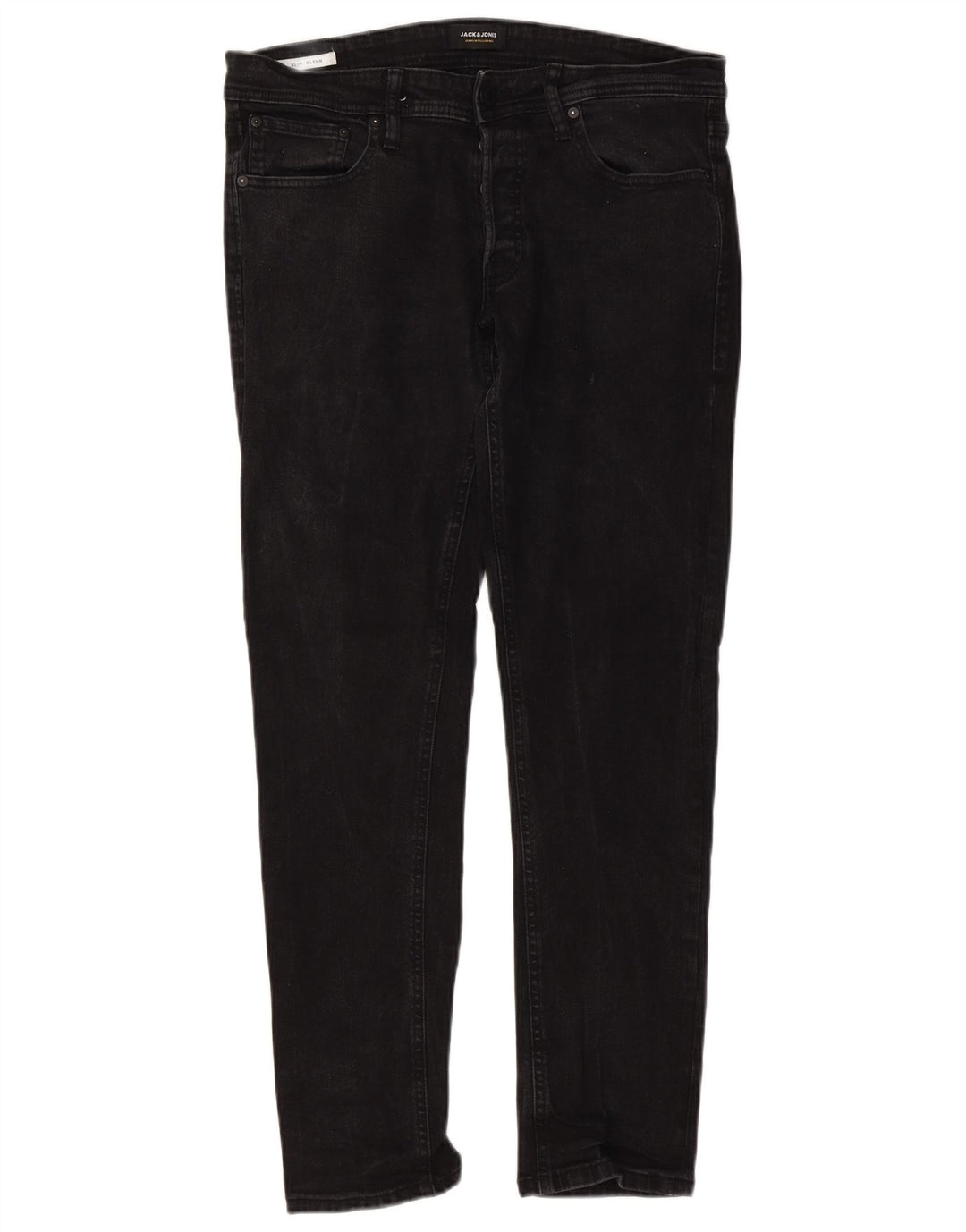 Jack & Jones Uomo GLENN Slim Jeans W36 L32 Cotone Nero
