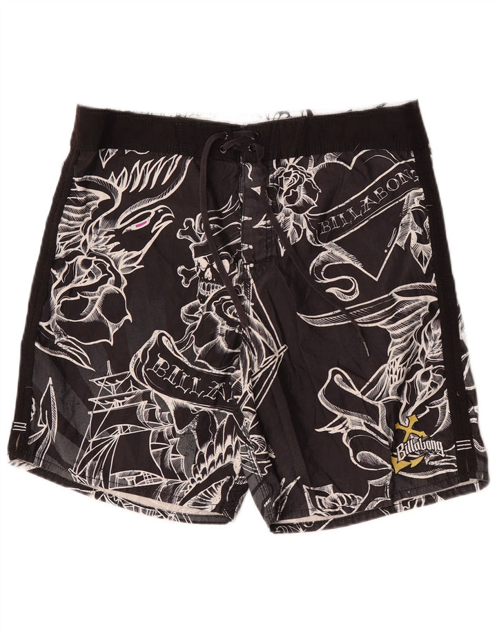 Pantaloncini da bagno grafici da uomo Billabong grandi in poliestere floreale nero