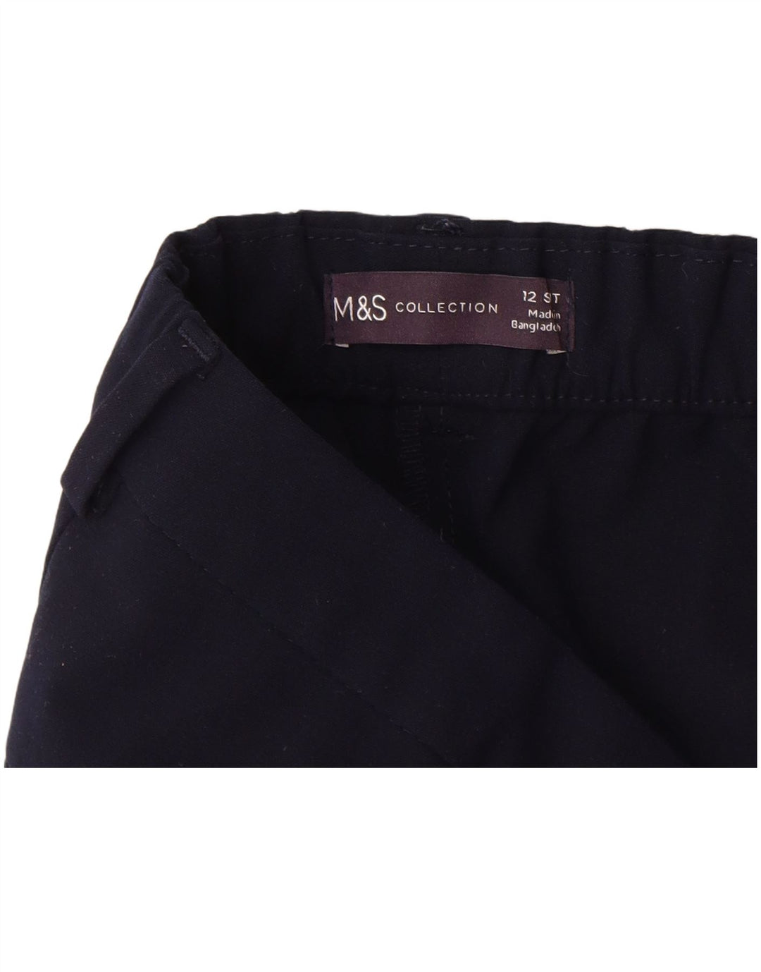 Pantaloni chino da donna MARKS & SPENCER UK 12 medi W30 L28 Blu navy