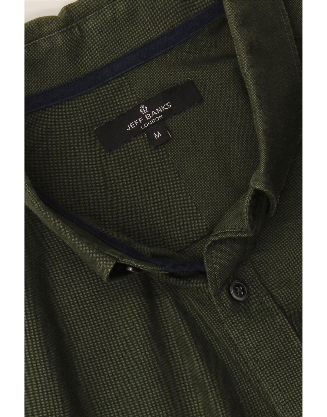 JEFF BANKS Mens Shirt Medium Khaki Cotton Vintage Jeff Banks and Second-Hand Jeff Banks from Messina Hembry 