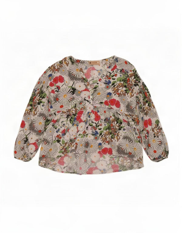 Zara Womens Trafaluc Blouse Top UK 16 Large Multicoloured Floral
