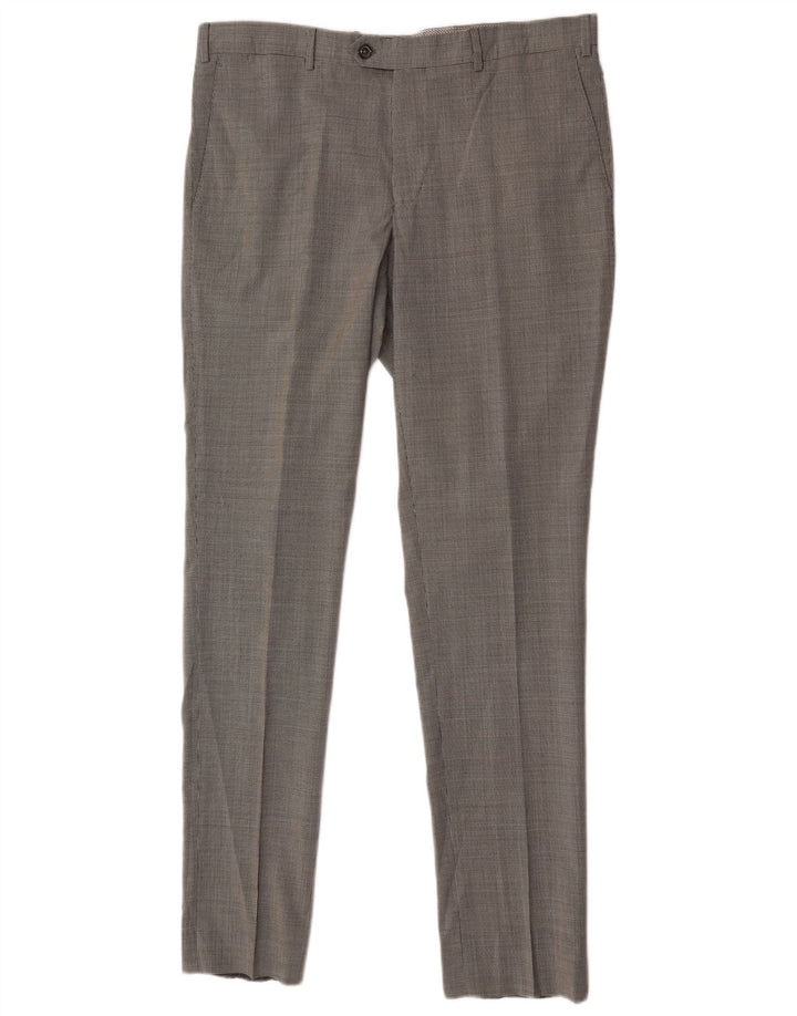 Pantaloni casual da uomo Massimo Dutti EU 44 Large W34 L33 pied de poule nero