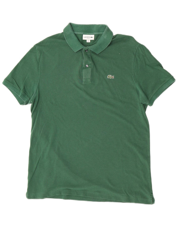Polo da uomo slim fit Lacoste taglia 6 XL in cotone verde