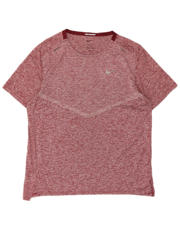 T-shirt da uomo Nike Top medio bordeaux screziato