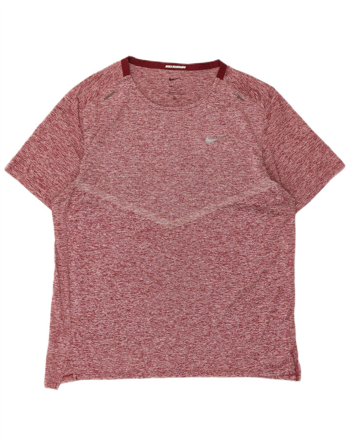T-shirt da uomo Nike Top medio bordeaux screziato